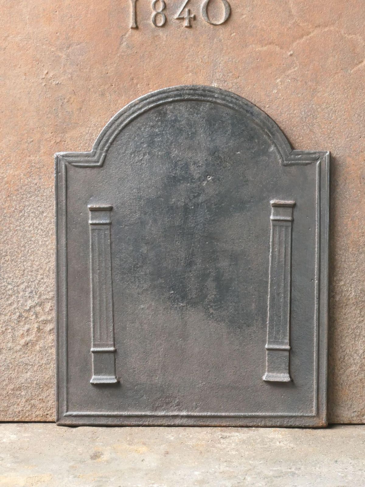 French 'Pillars Of Freedom' Fireback / Backsplash, 18th   19th C. Neoclassical P photo for sale