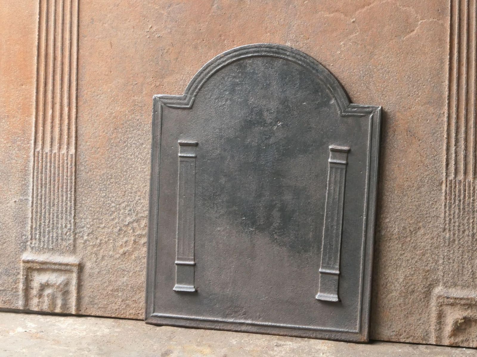 French 'Pillars Of Freedom' Fireback / Backsplash, 18th   19th C. Neoclassical P photo Home Fixtures