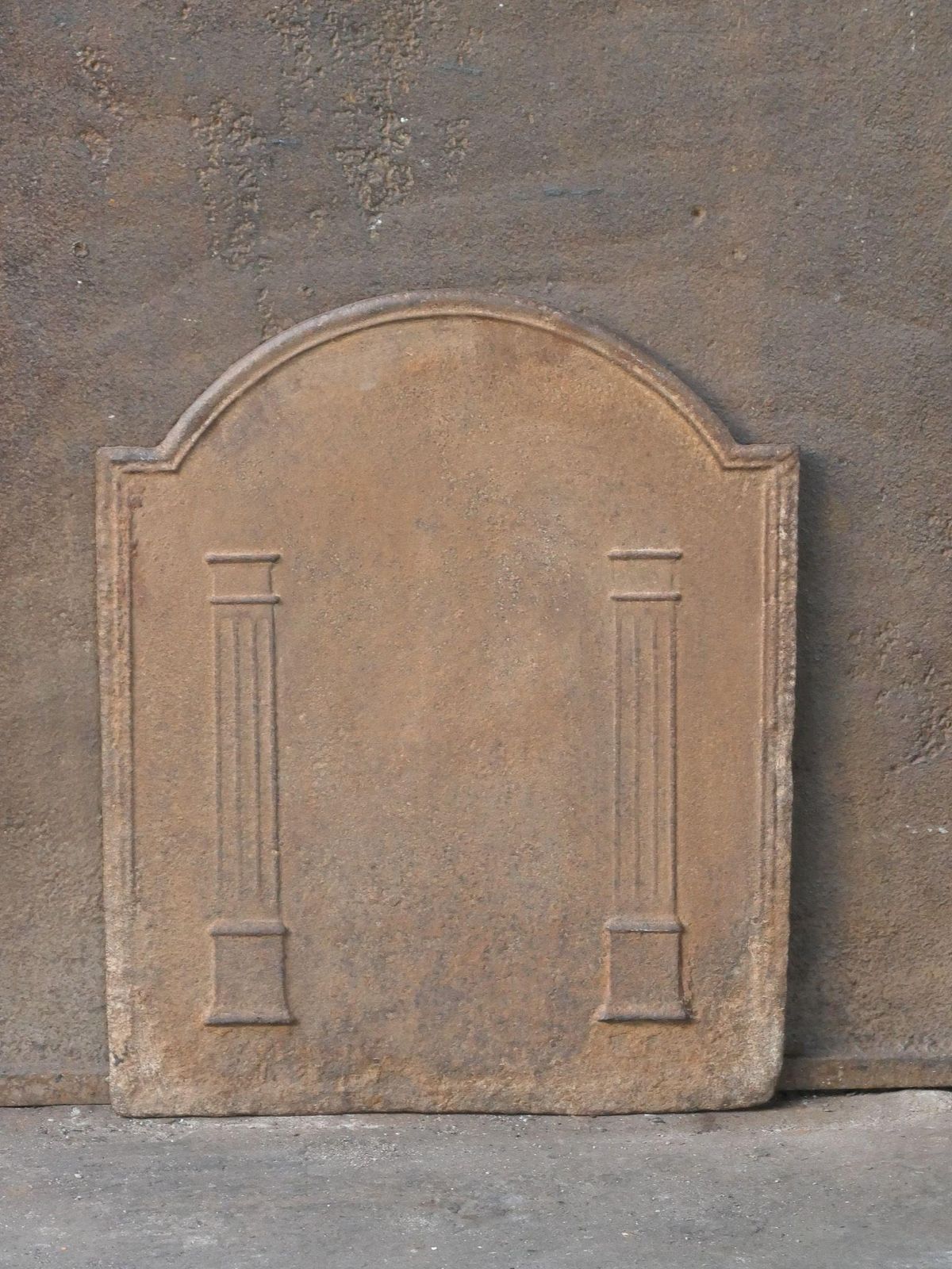 French Neoclassical 'Pillars Of Freedom' Fireback / Backsplash, Early 19th Centu photo furniture