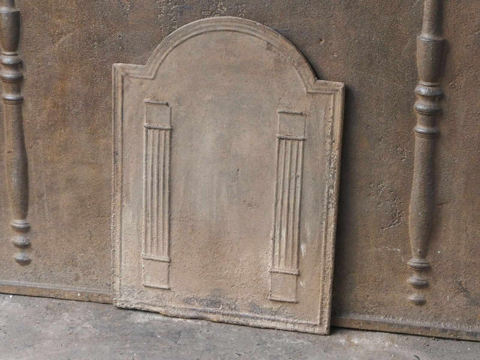 French 'Pillars Of Freedom' Fireback / Backsplash, Early 19th Century photo Home Fixtures