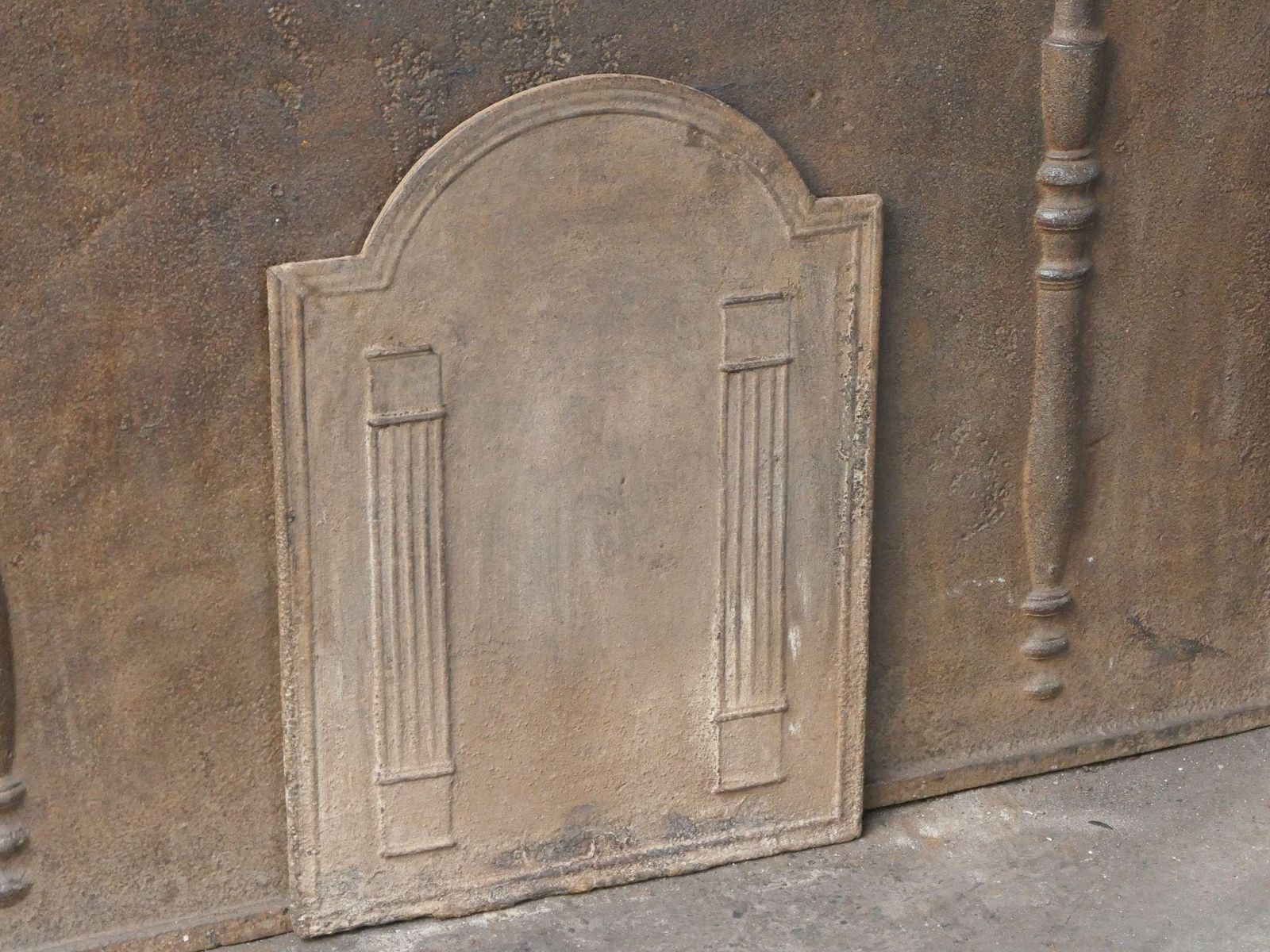 French 'Pillars Of Freedom' Fireback / Backsplash, Early 19th Century photo 296.0