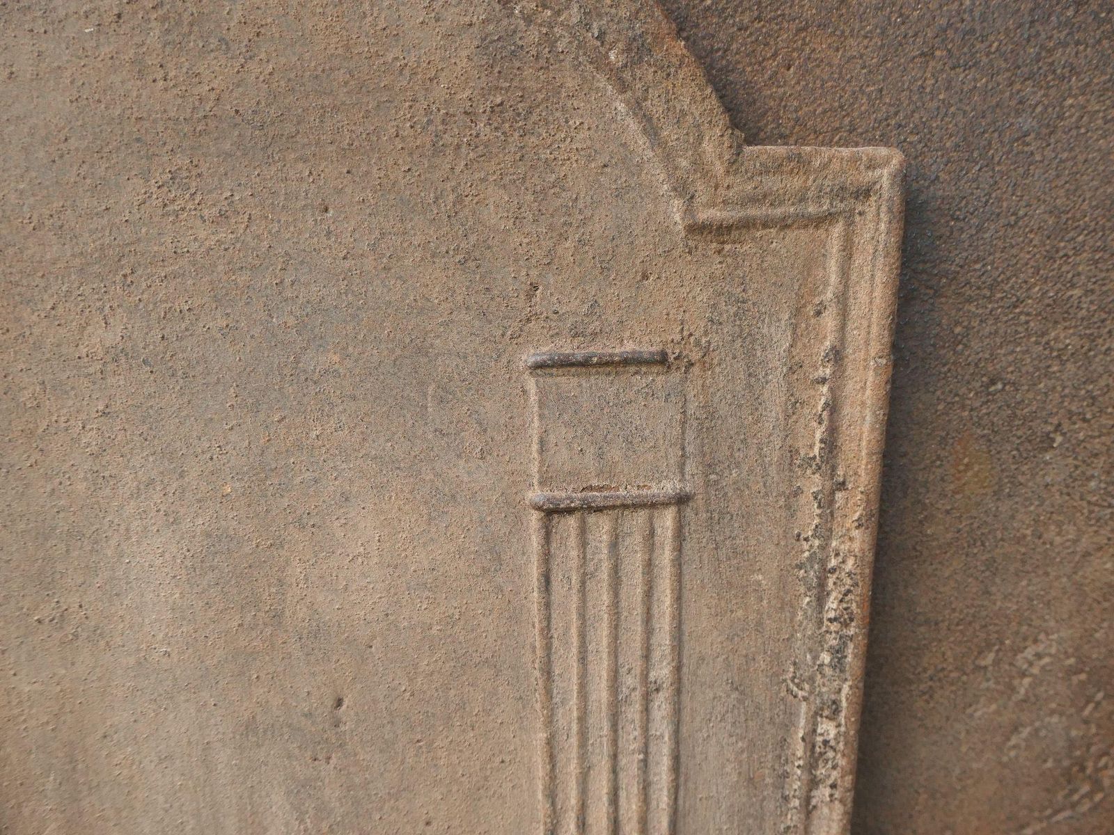 French 'Pillars Of Freedom' Fireback / Backsplash, Early 19th Century photo vinterior