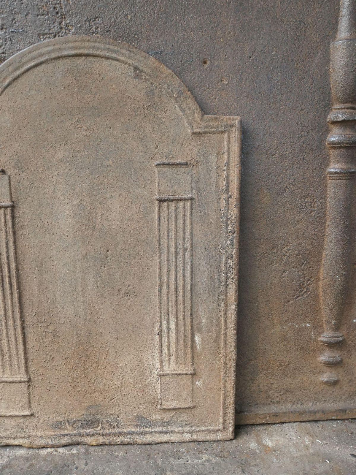 French 'Pillars Of Freedom' Fireback / Backsplash, Early 19th Century photo buy