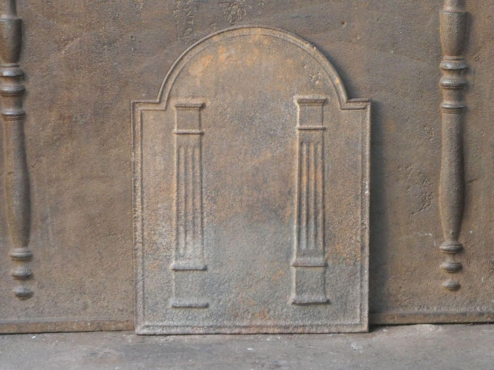 French Neoclassical Period 'Pillars Of Freedom' Fireback / Backsplash photo Home Fixtures