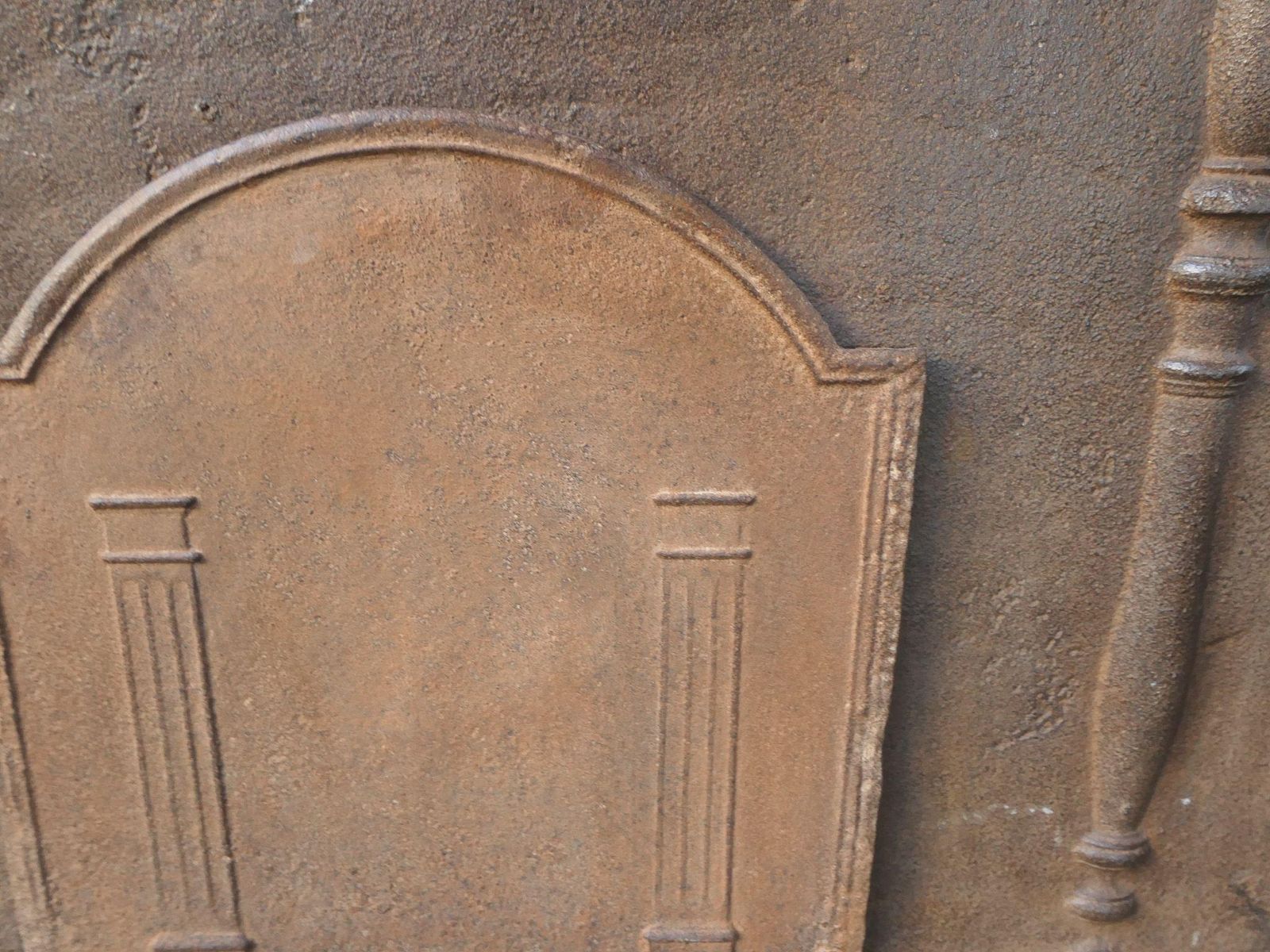 French Neoclassical 'Pillars Of Freedom' Fireback / Backsplash, Early 19th Centu photo buy