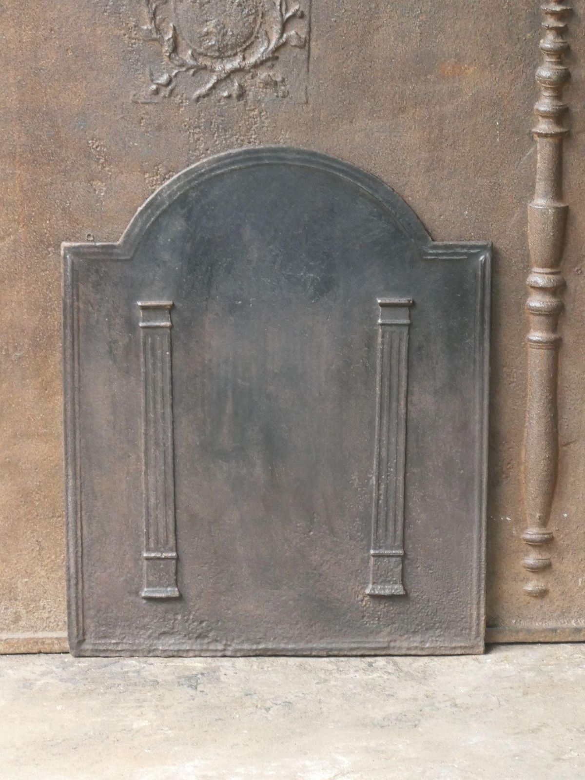 French 'Pillars Of Freedom' Fireback / Backsplash, Early 19th Century photo furniture