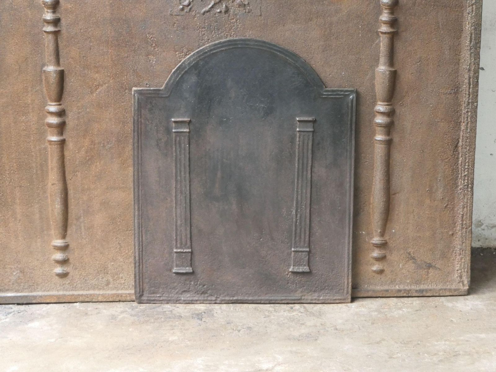 French 'Pillars Of Freedom' Fireback / Backsplash, Early 19th Century photo Home Fixtures