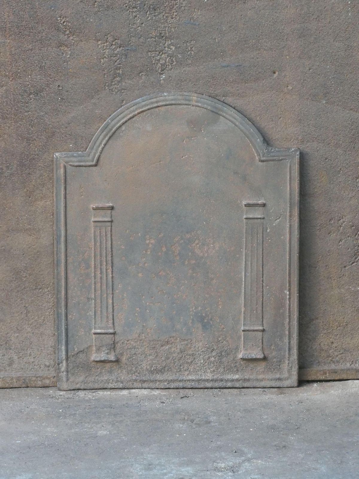 French Neoclassical 'Pillars Of Freedom' Fireback / Backsplash, Early 19th Centu photo for sale
