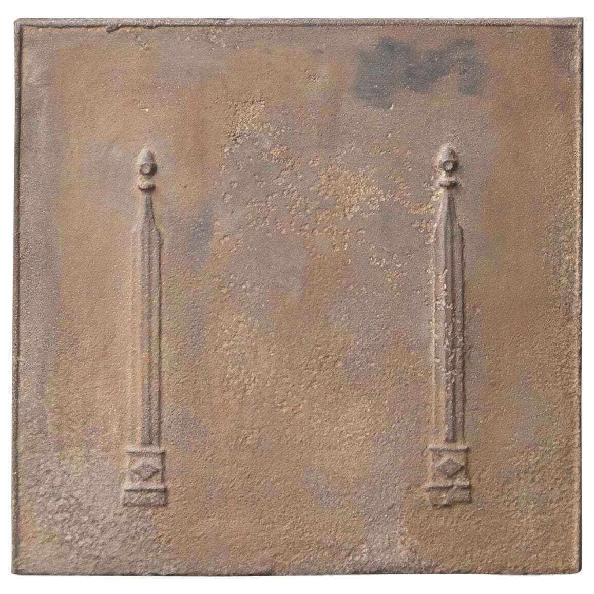 French 'Pillars Of Freedom' Fireback / Backsplash, 18th   19th Century