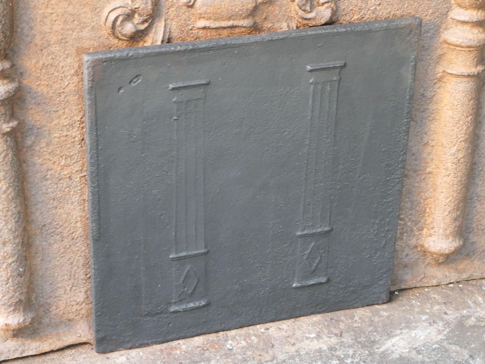 French 'Pillars Of Freedom' Fireback / Backsplash, Early 19th Century photo 296.0
