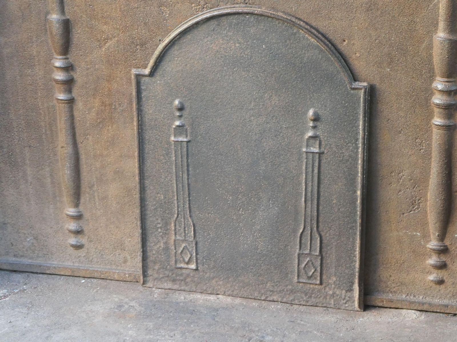 French 'Pillars Of Freedom' Fireback / Backsplash, Early 19th Century, Neoclassi photo 322.0