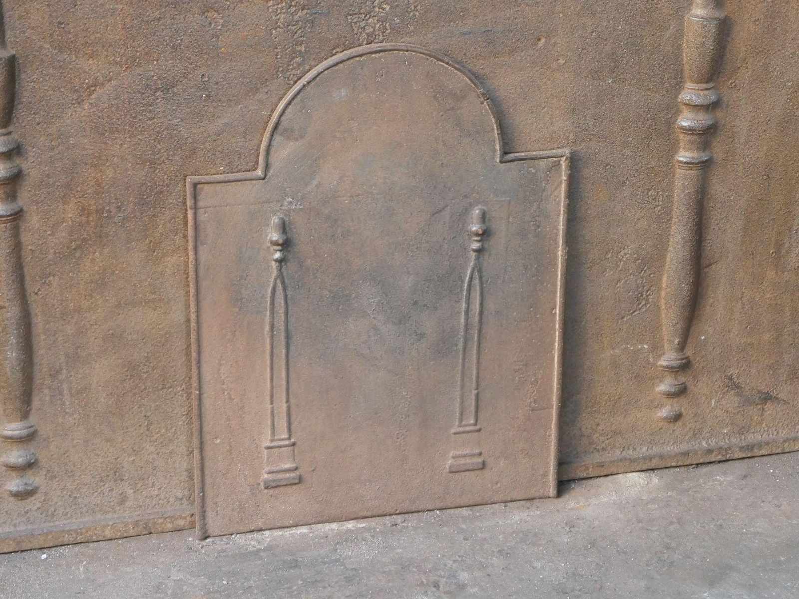 French Neoclassical 'Pillars Of Freedom' Fireback / Backsplash, Early 19th Centu photo 322.0
