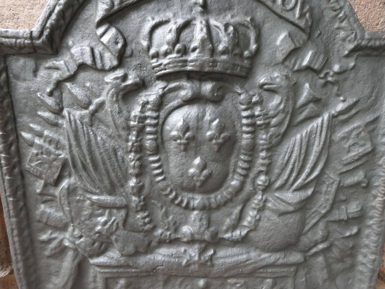 French Fireback / Backsplash With The Arms Of France, Louis XIV Style photo vinterior