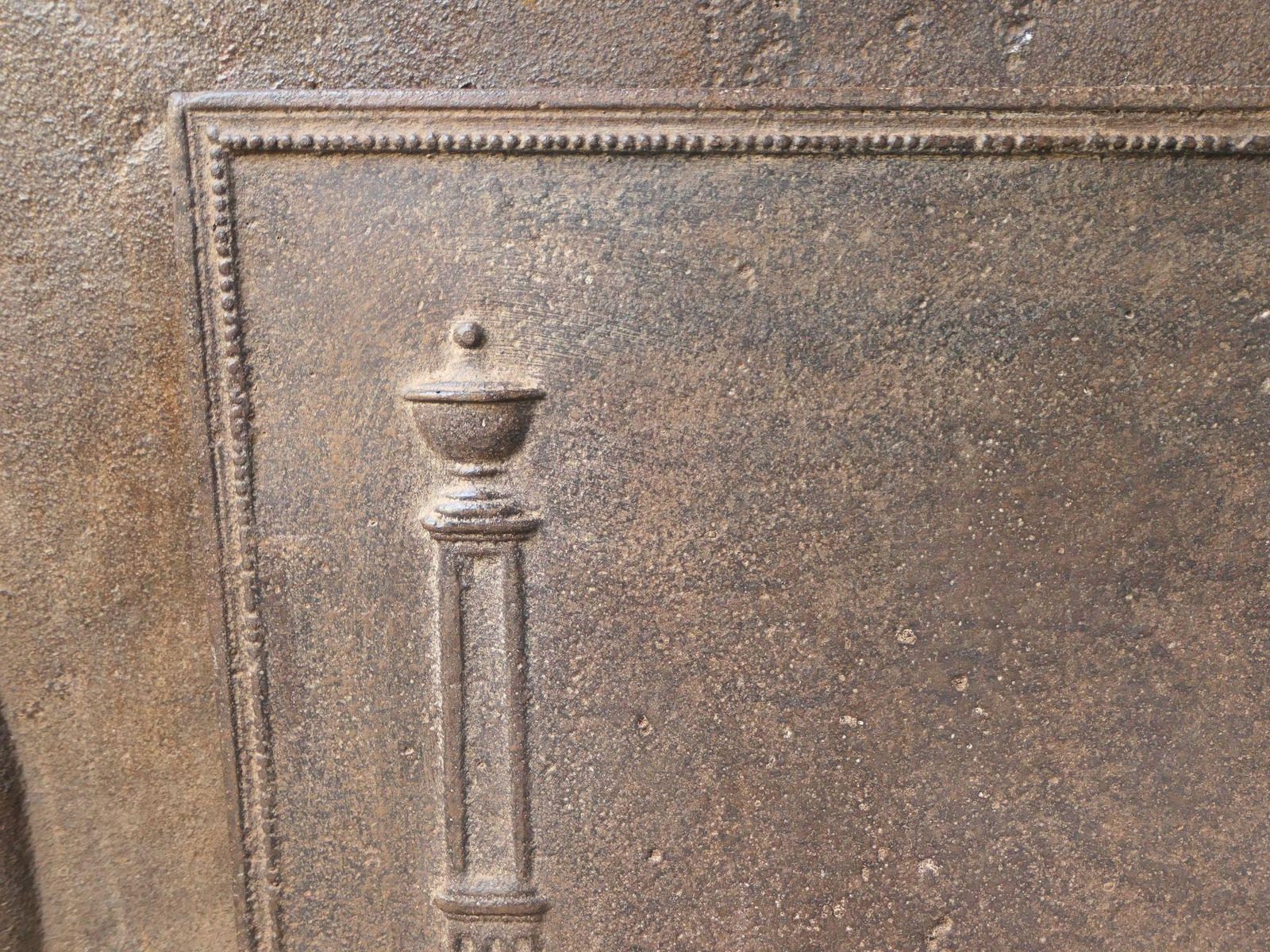 French 'Pillars Of Freedom' Fireback / Backsplash, Early 19th Century photo vinterior