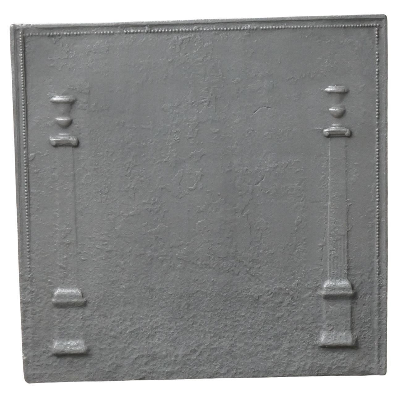 French 'Pillars Of Freedom' Fireback / Backsplash, Early 19th C.