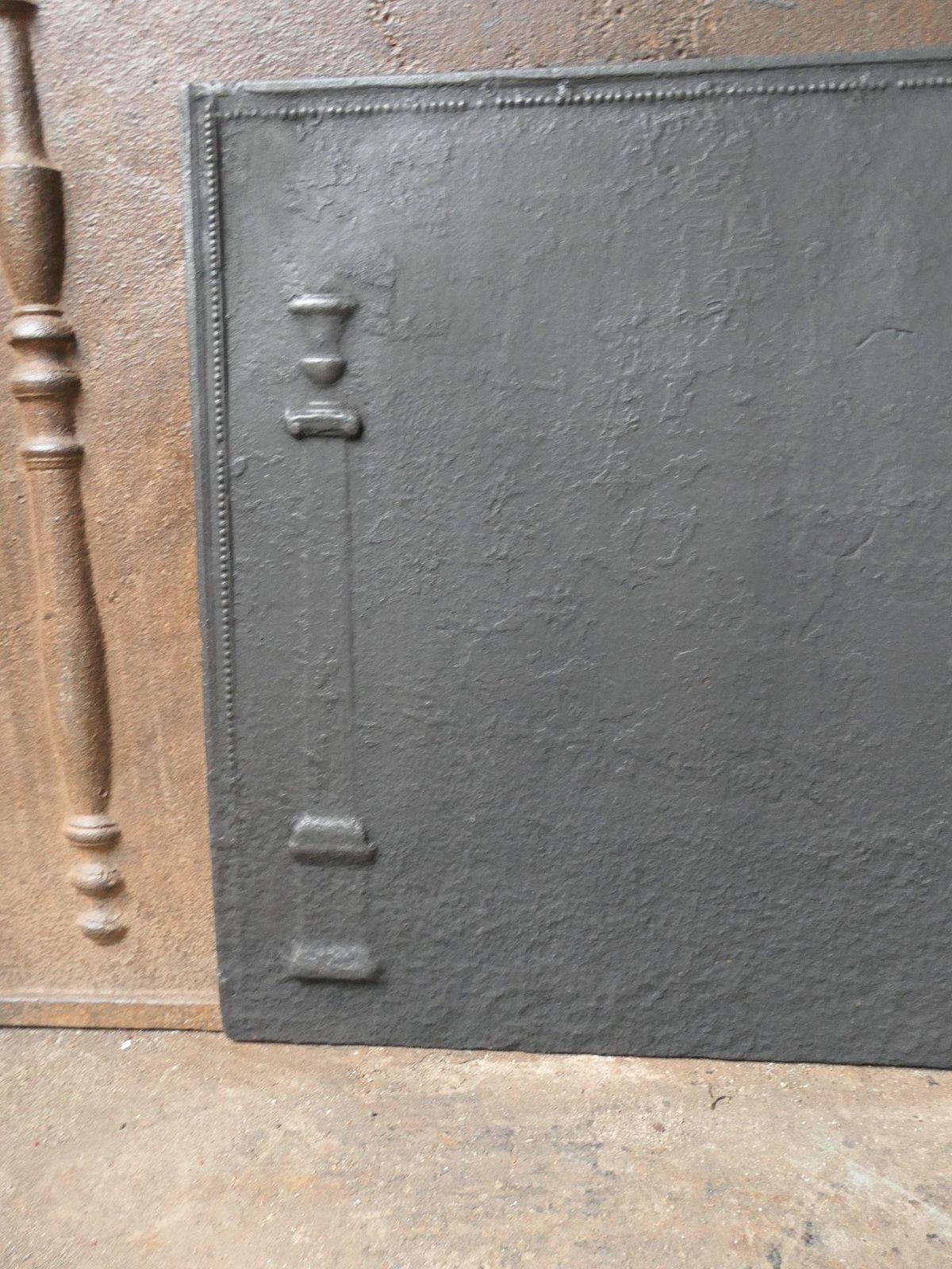 French 'Pillars Of Freedom' Fireback / Backsplash, Early 19th C. photo vintage