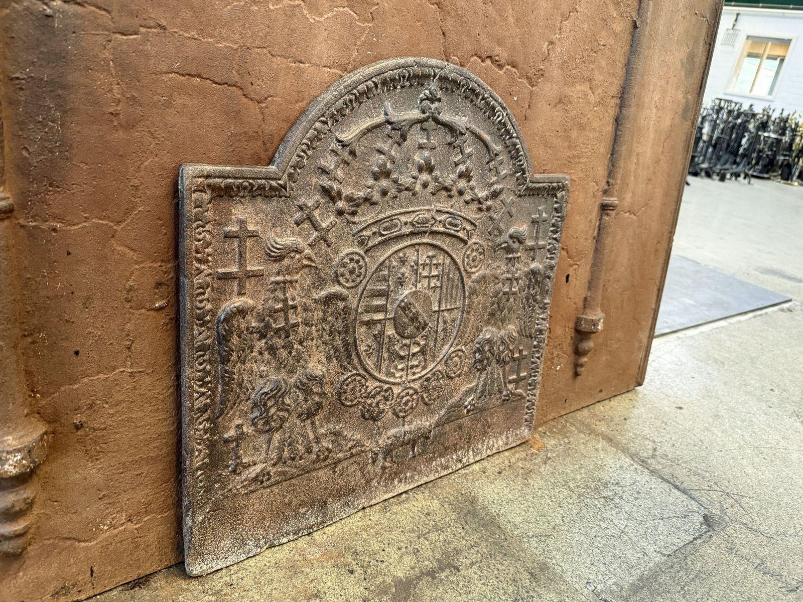 photo furniture French 'Arms Of Lorraine' Fireback, 20th Century, Louis XIV Style