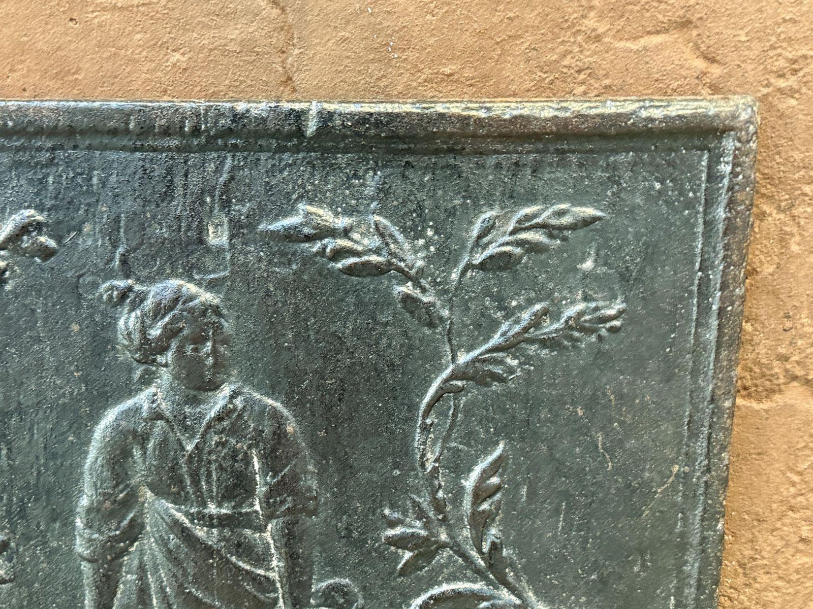 French Napoleon III 'Woman' Fireback / Backsplash, 19th Century Period photo Home Fixtures