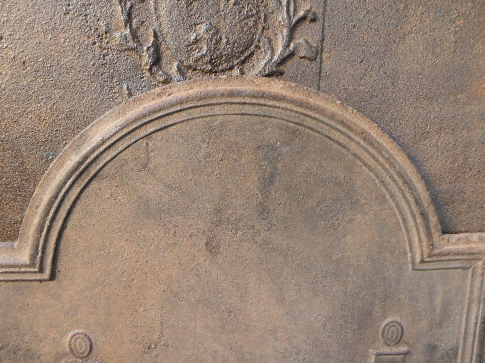 French 'Pillars Of Freedom' Fireback / Backsplash, Early 19th Century photo vintage