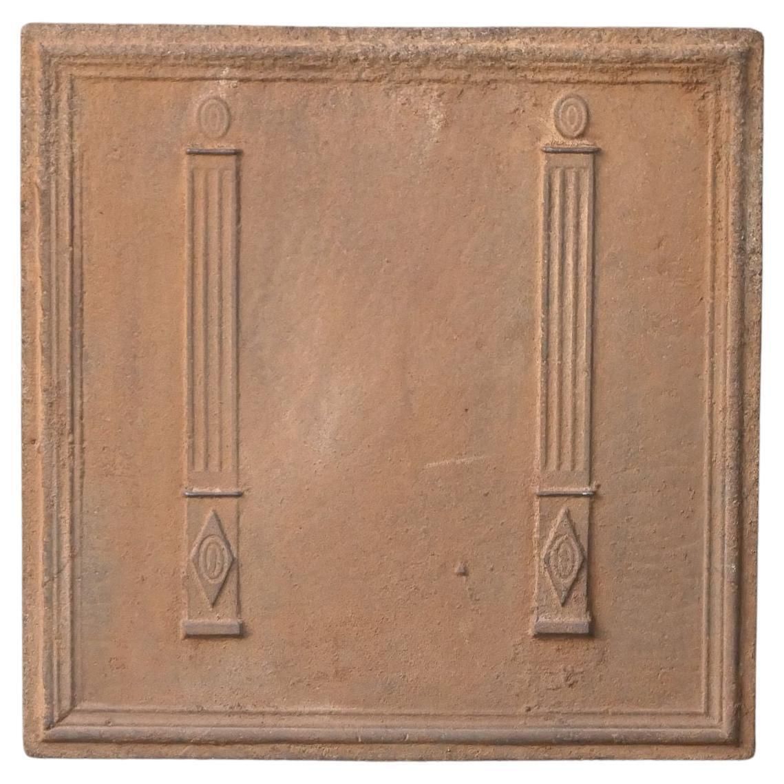 French 'Pillars Of Freedom' Fireback / Backsplash, Early 19th C.