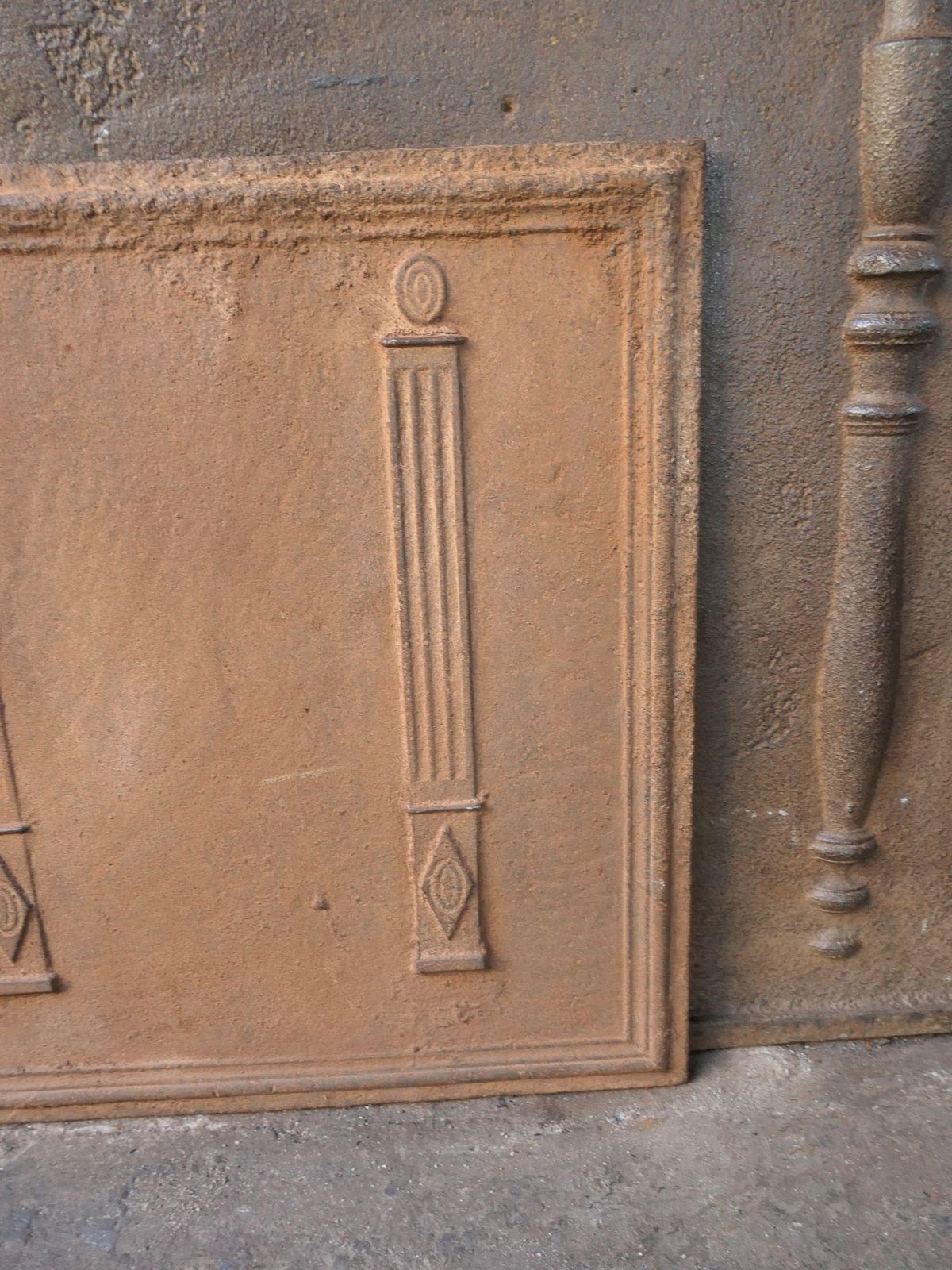 French 'Pillars Of Freedom' Fireback / Backsplash, Early 19th C. photo buy