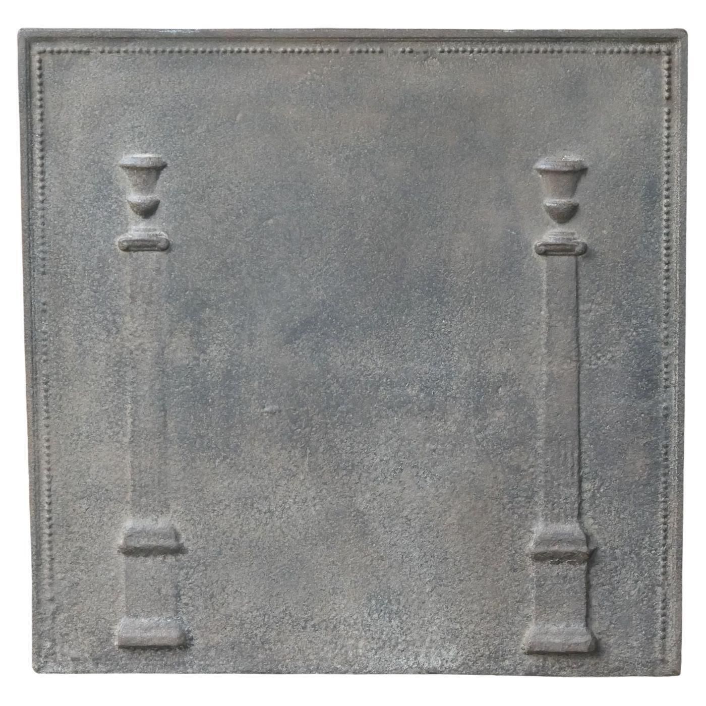 French 'Pillars Of Freedom' Fireback / Backsplash, 18th   19th C