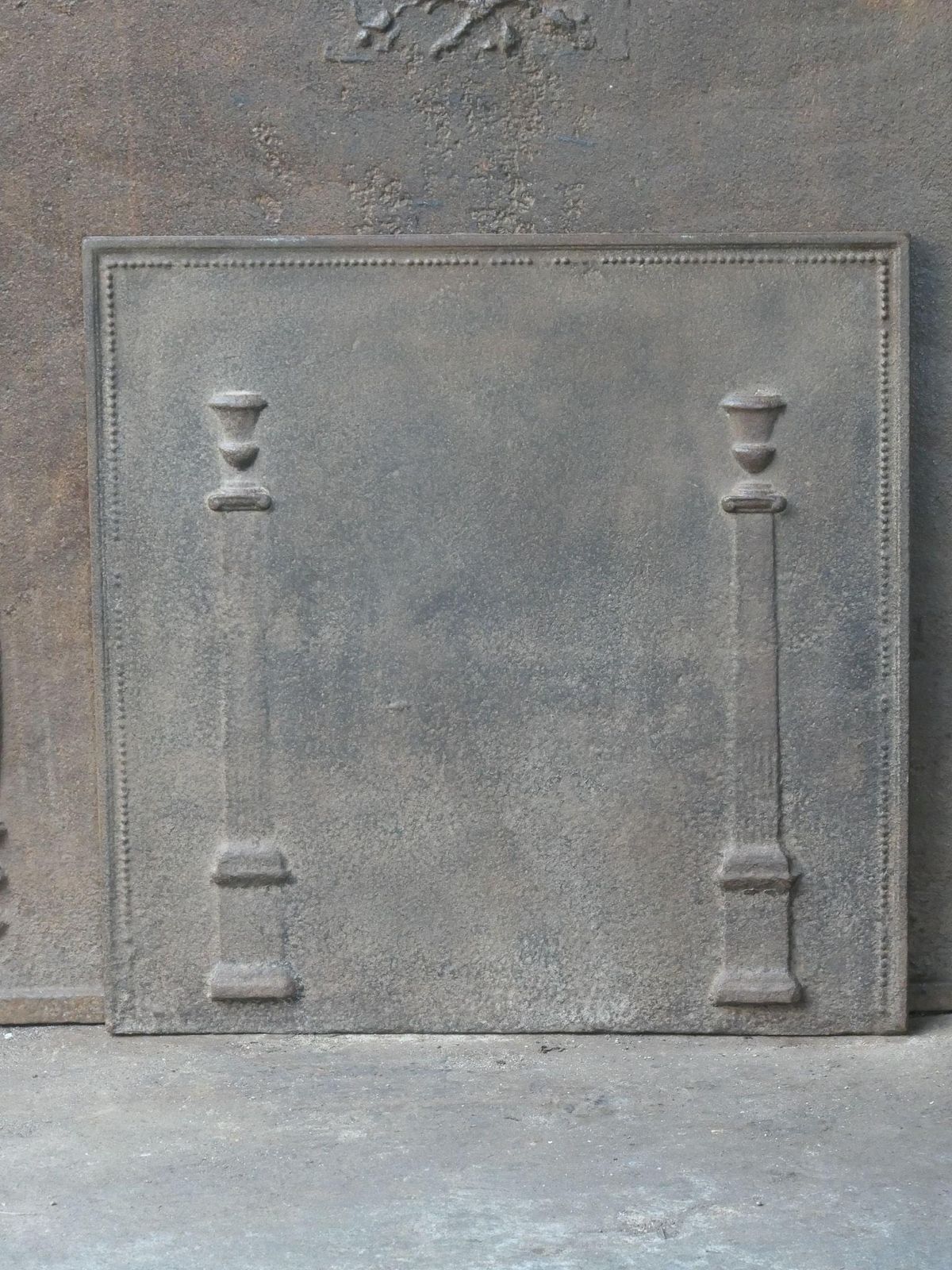 French 'Pillars Of Freedom' Fireback / Backsplash, 18th   19th C photo furniture