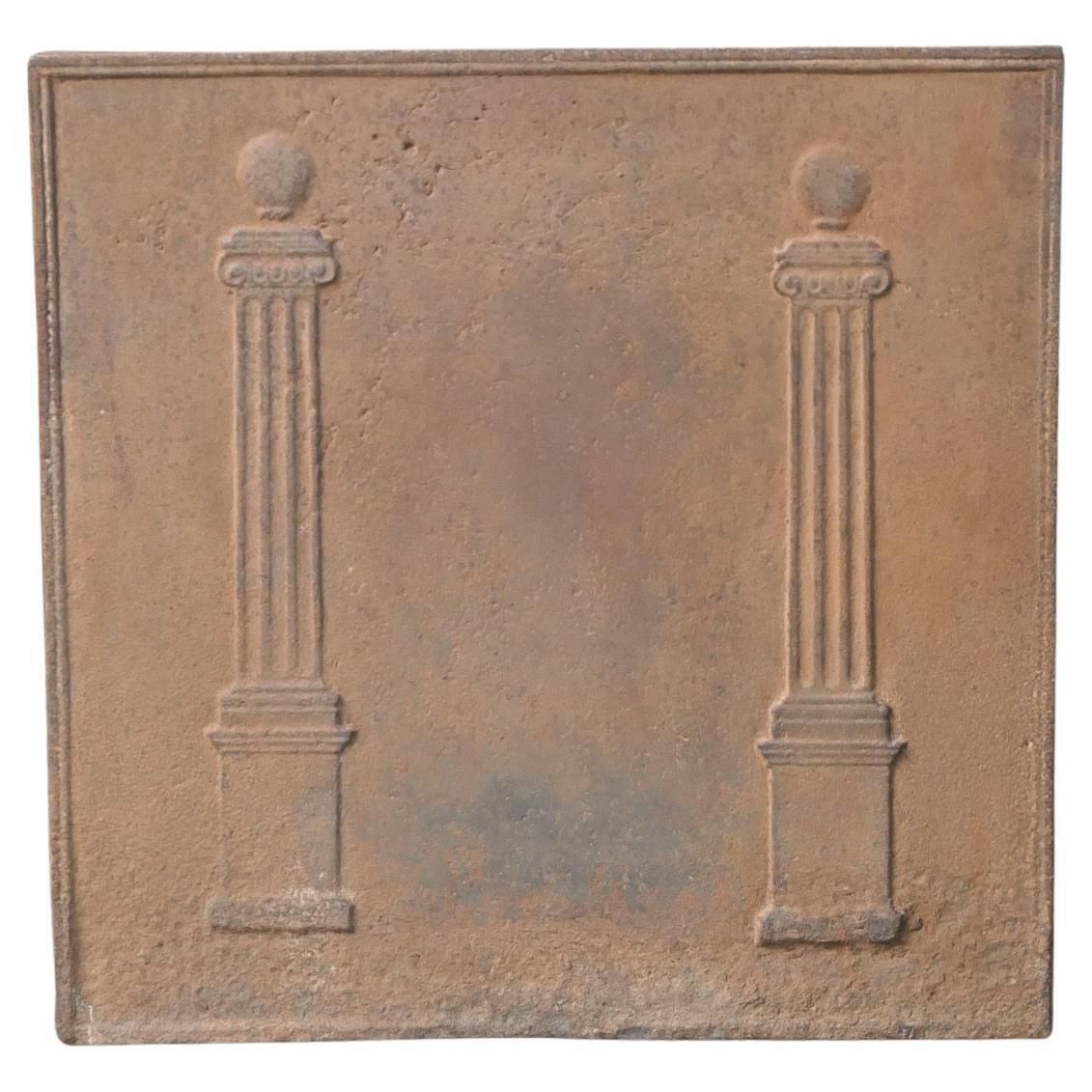 French 'Pillars Of Freedom' Fireback / Backsplash, Early 19th C.