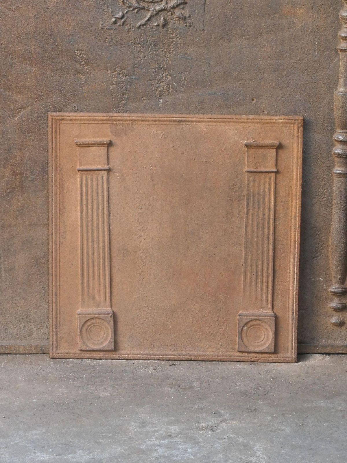 French 'Pillars Of Freedom' Fireback / Backsplash, Early 19th Century photo furniture