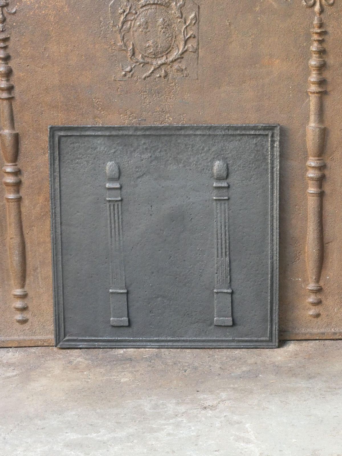 French 'Pillars Of Freedom' Fireback / Backsplash, Early 19th Century photo furniture