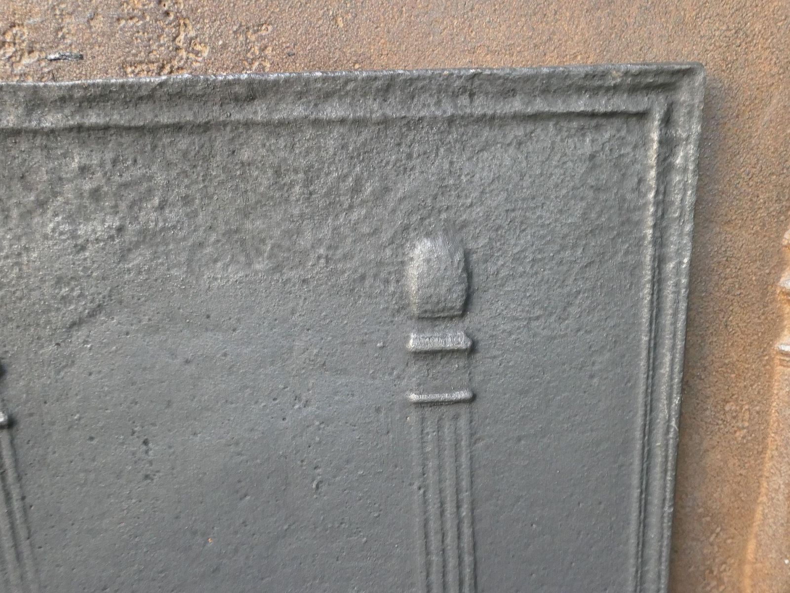 French 'Pillars Of Freedom' Fireback / Backsplash, Early 19th Century photo Home Fixtures
