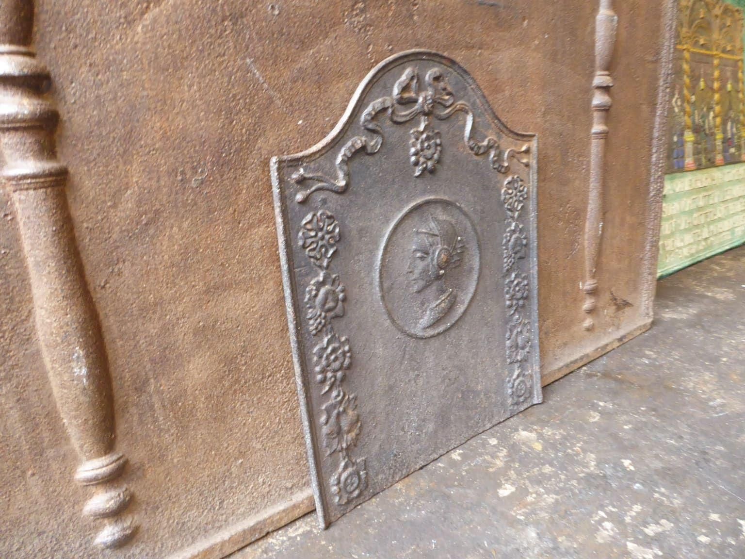 Small French Napoleon III 'Woman' Fireback / Backsplash, 19th Century photo buy