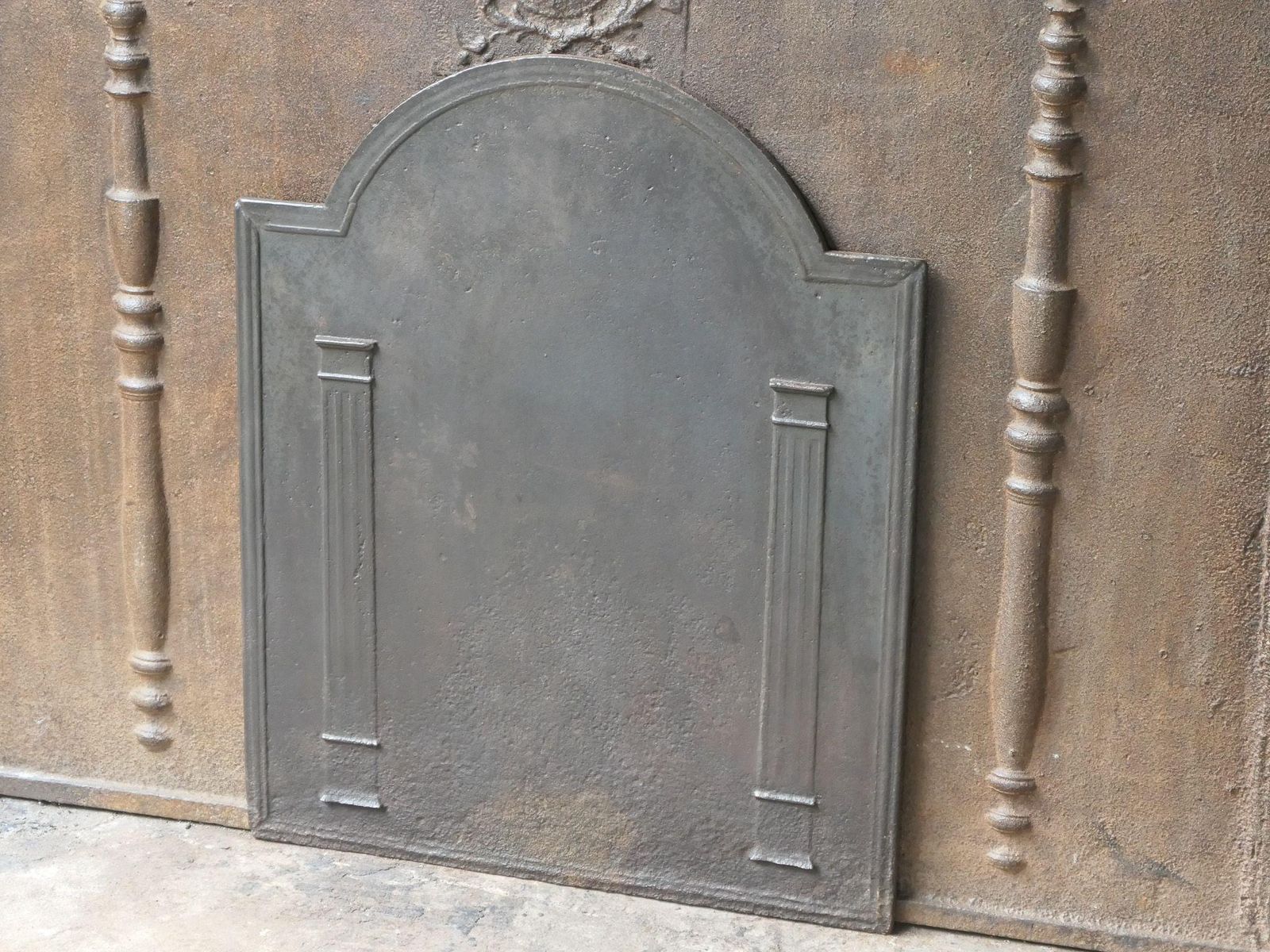 French 'Pillars Of Freedom' Fireback / Backsplash, Early 19th Century photo Home Fixtures