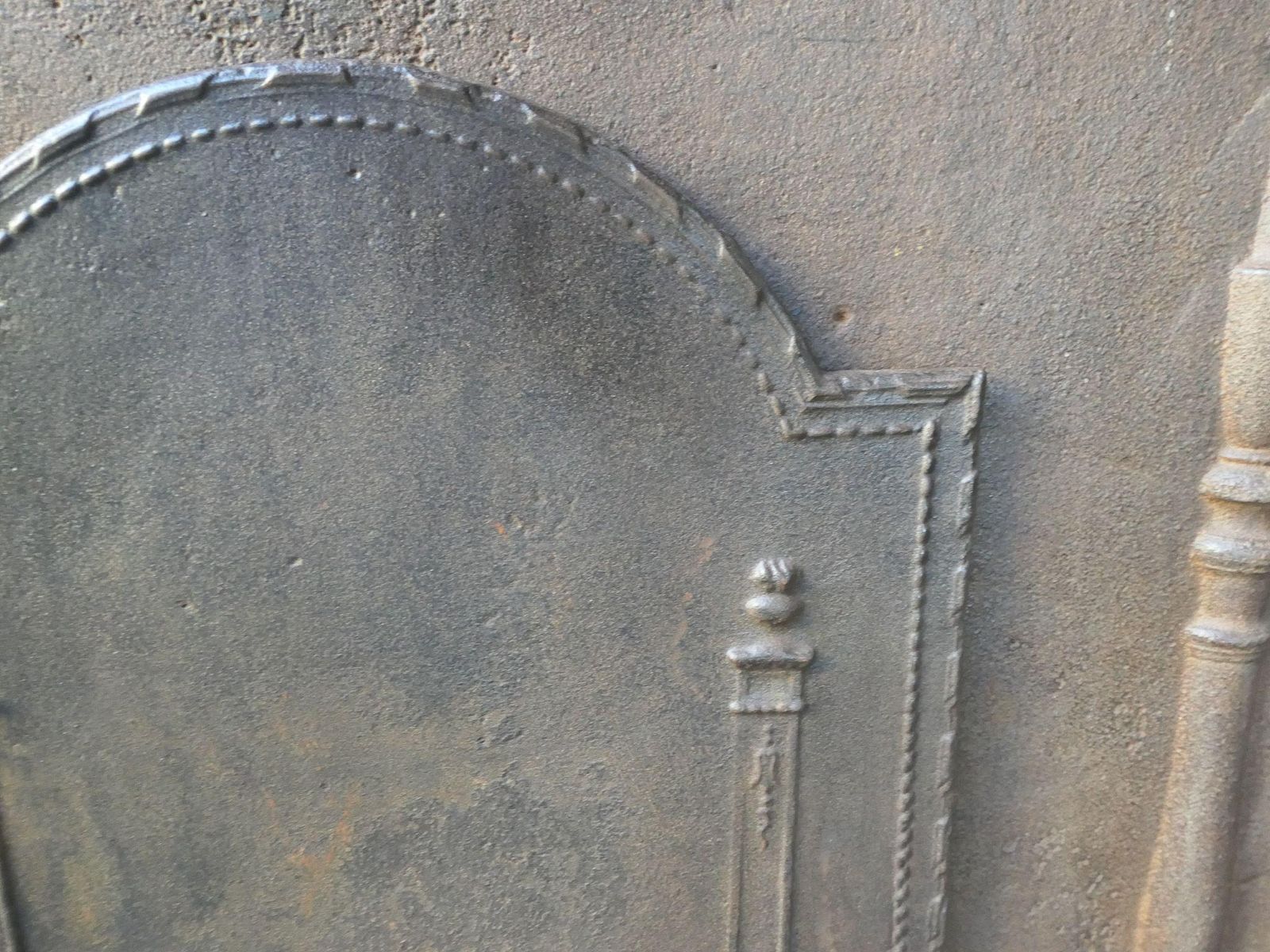 French 'Pillars Of Freedom' Fireback / Backsplash, Early 19th Century photo vinterior