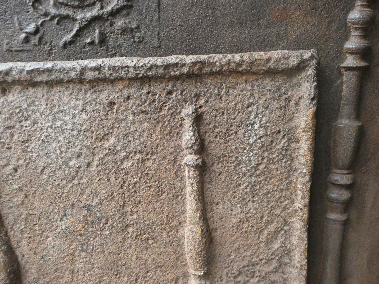 French 'Pillars Of Hercules' Fireback / Backsplash, Early 18th Century photo buy