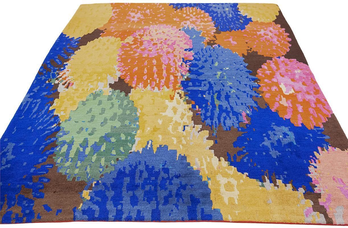 Tibetan Rug Abstract Design photo Textiles
