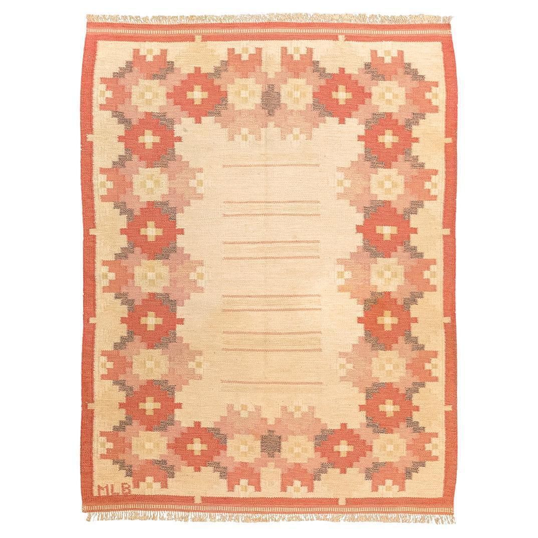 Scandinavian Rug Rollakan Signed Mlb