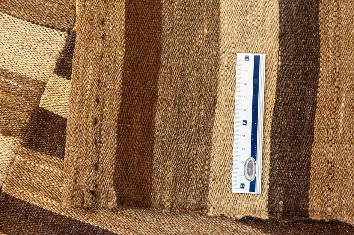 Kilim Rug Striped Design In Natural Tones photo vintage