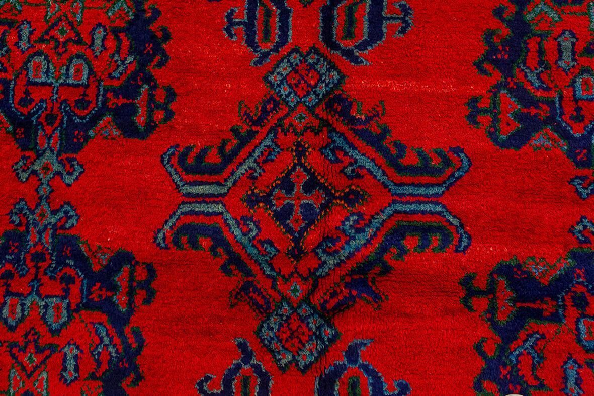 Oushak Rug Red Field photo buy