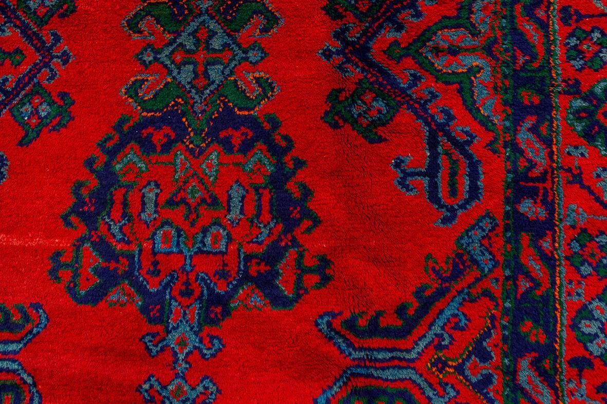 Oushak Rug Red Field photo vintage