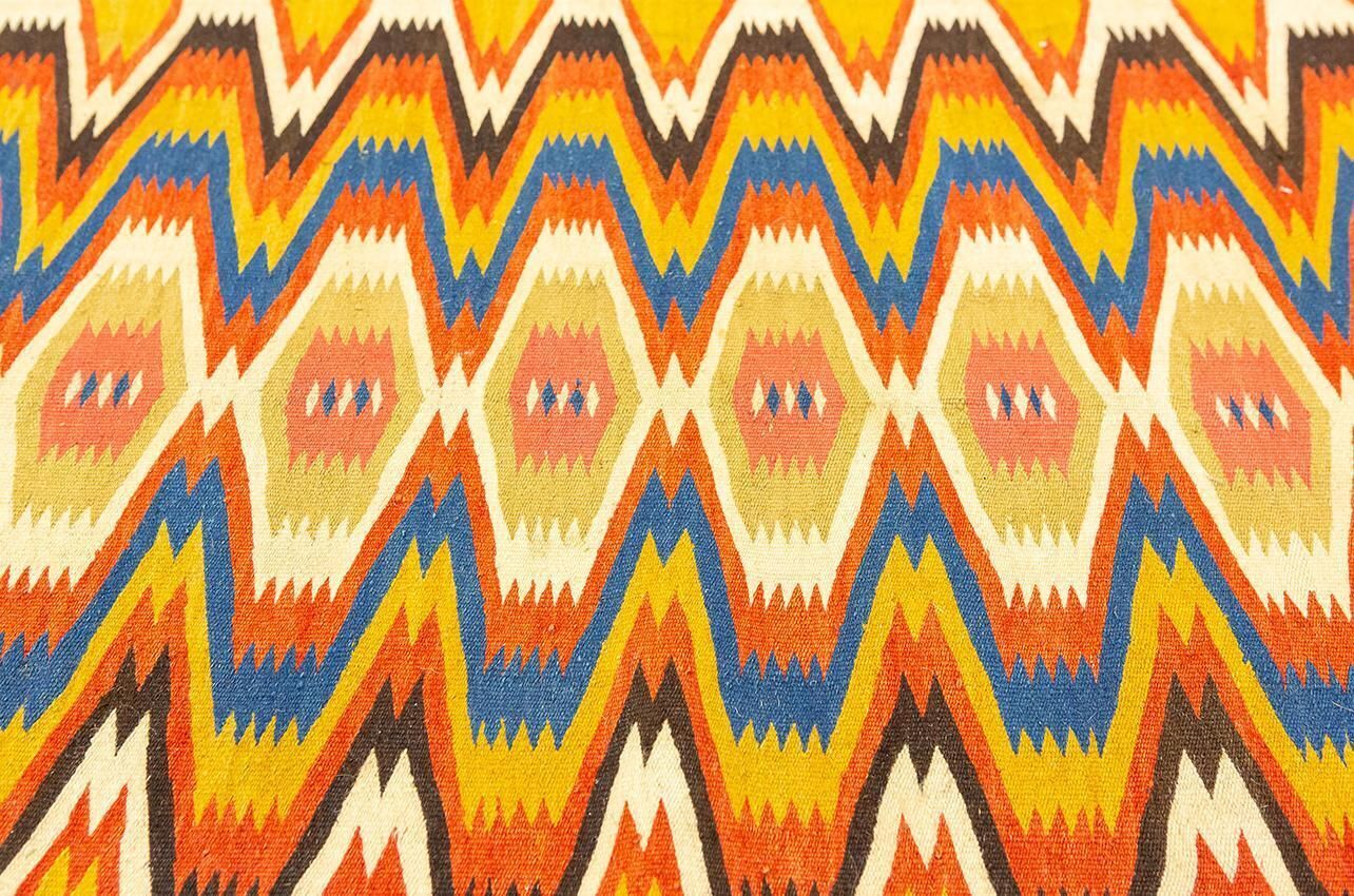 Scandinavian Rug Flat Weave Multi Color photo for sale