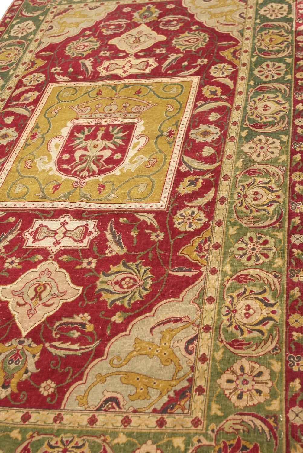 Antique Indian Polonaise Wool&Metal Rug, Ca. 1900 photo 11837.0