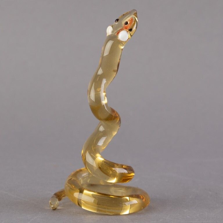 Murano Hand Blown Venetian Italian Glass Snake Sculpture photo for sale