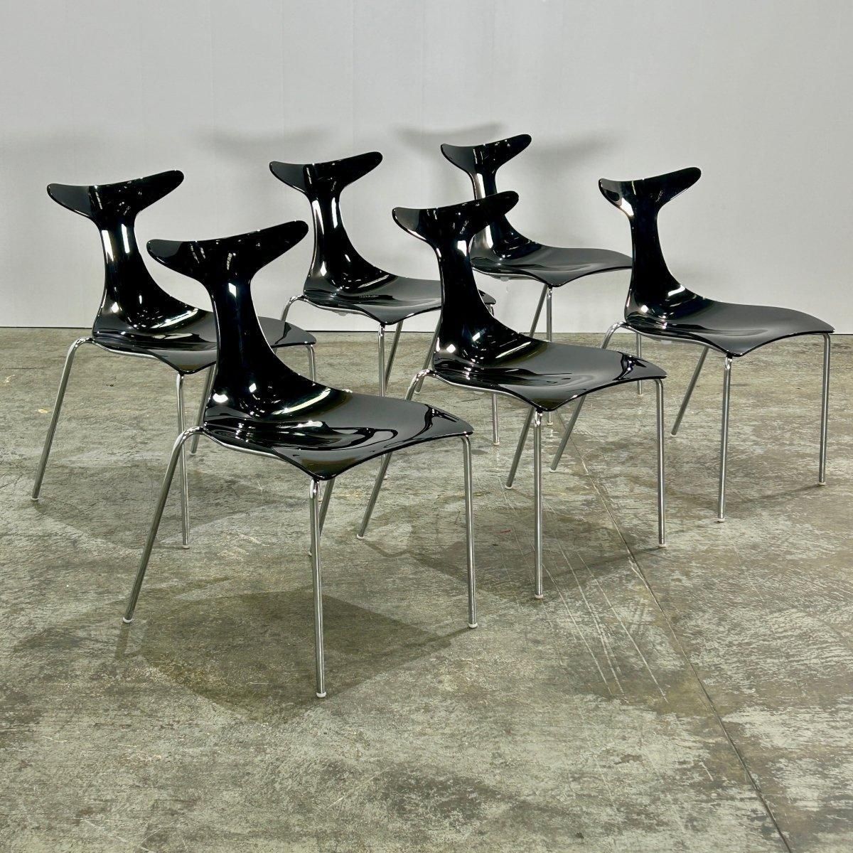 Ciacci Kreaty Delfy Dining Chairs By Gino Carollo, Set Of Six photo for sale