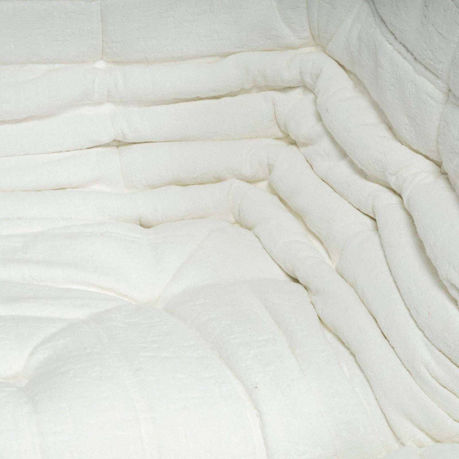 Ligne Roset By Michel Ducaroy White Bouclé Togo Sofa And Footstool, Set Of Five photo vinterior