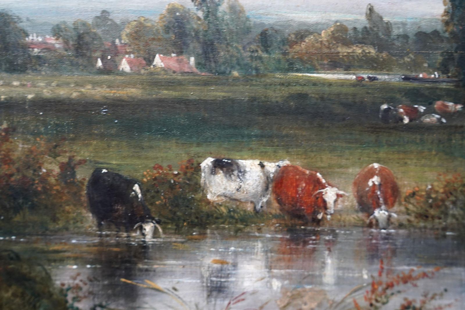 Frederick Waters Wattsdrover With Cattle In Landscape   British 19thc Victorian Art Oil Paintingcirca 1840 photo 6935.0
