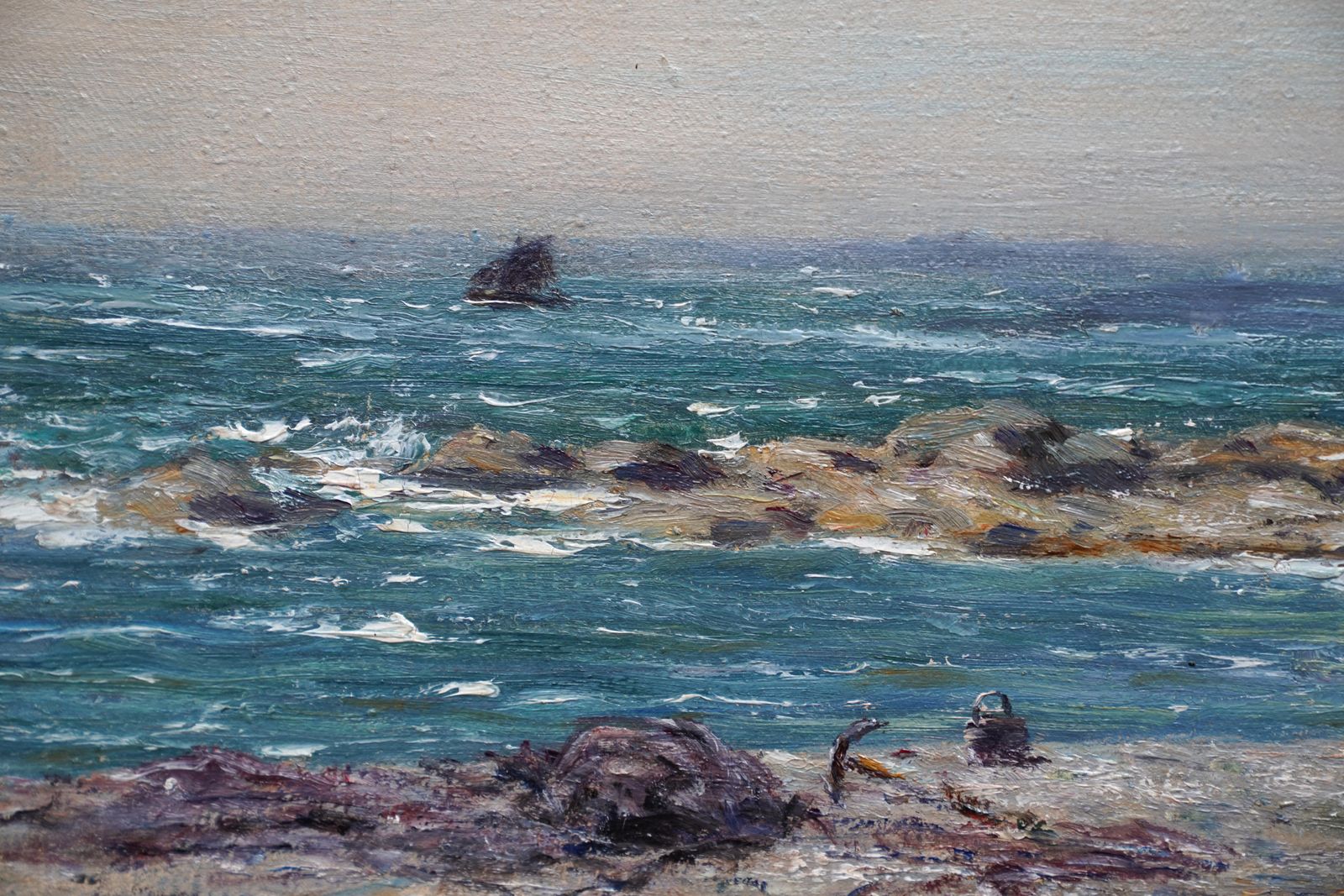 Joseph Hendersonwashing Day In Coastal Landscape   Scottish Victorian Impressionist Oil Paintingcirca 1880 photo buy