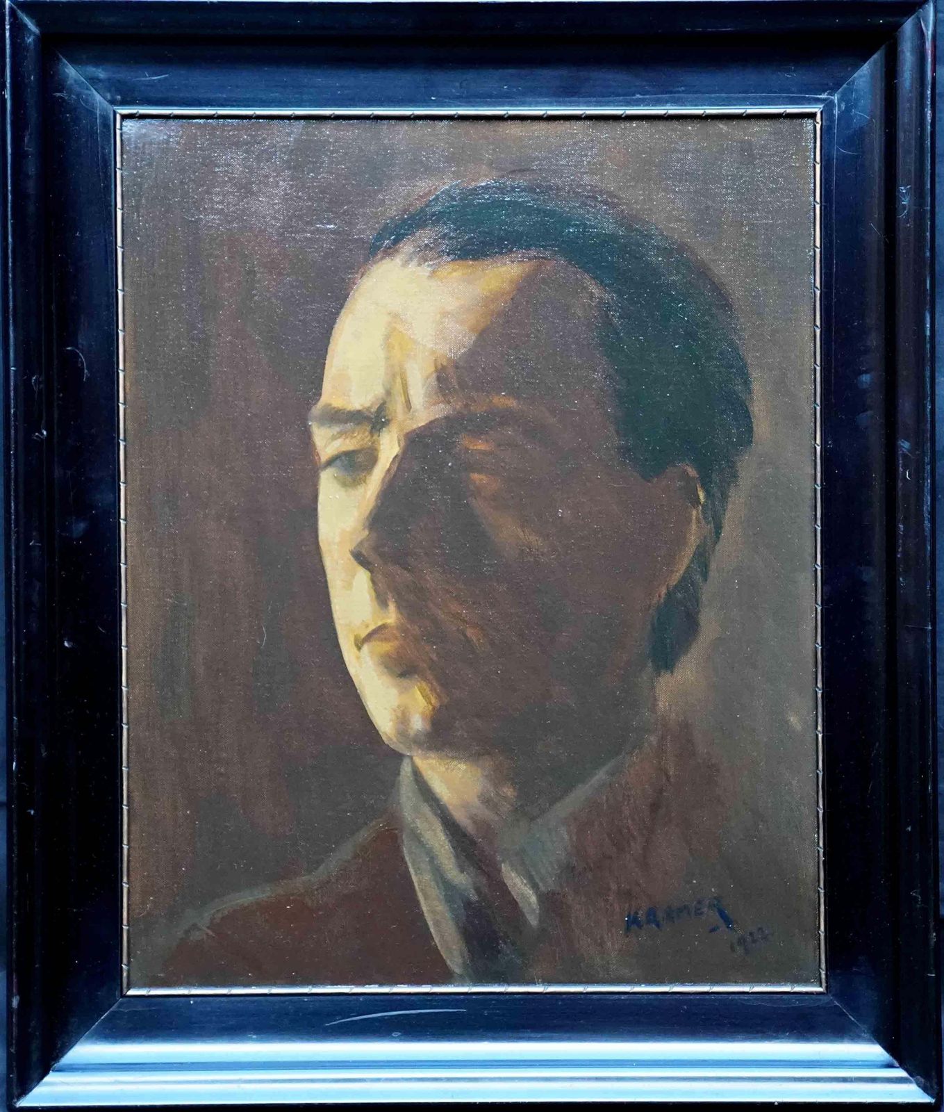 photo for sale Jacob Kramerportrait Head And Shoulders Of A Man   Jewish 20s Art Male Portrait Oil Painting1922