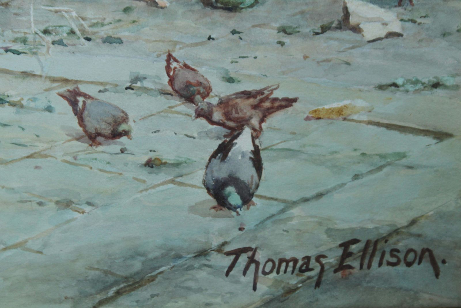 photo for sale Thomas Ellisonthe Market Place Venice   British Victorian Art Watercolour Painting Italycirca 1900