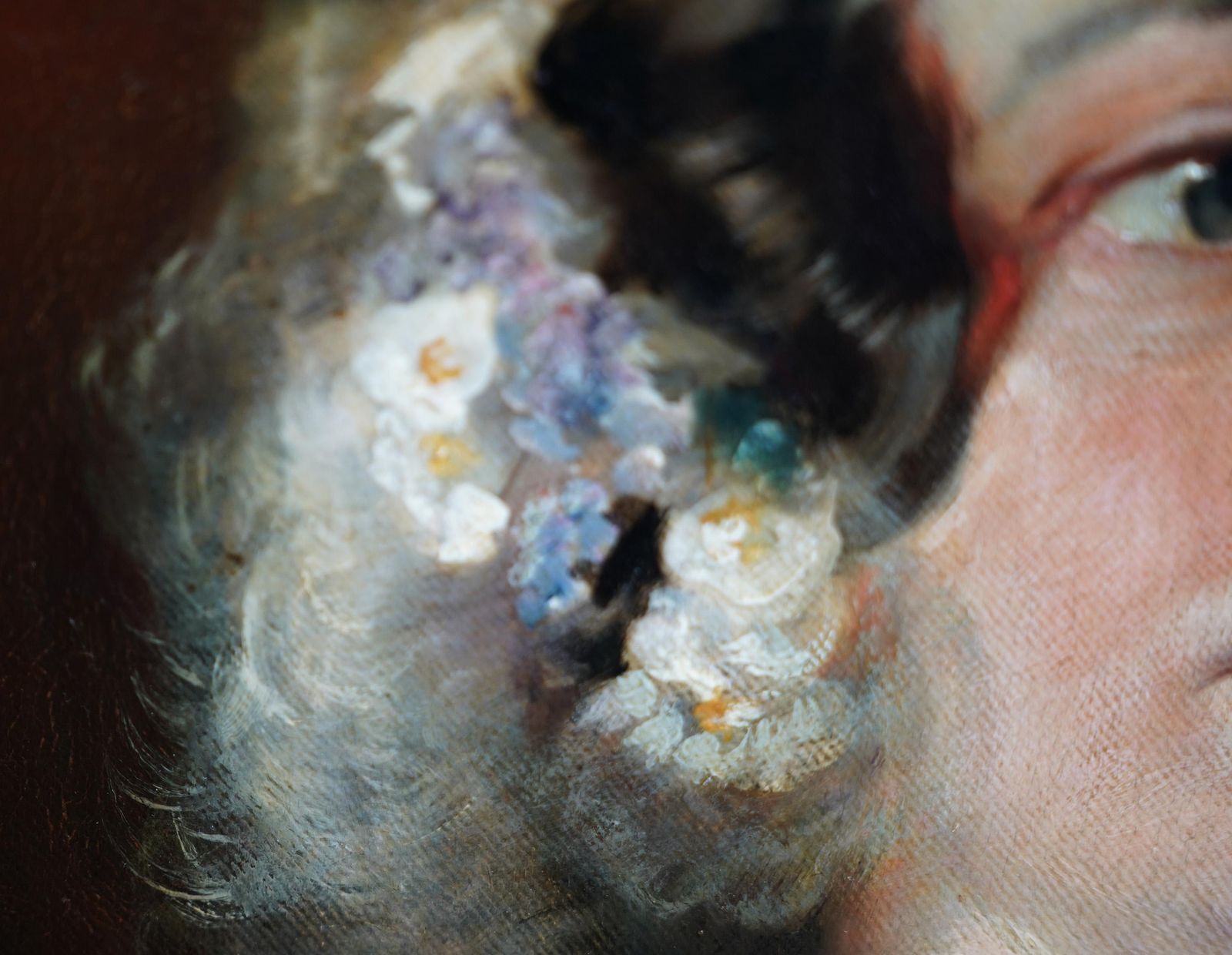 Portrait Of A Lady With Lace Collar   British 19th Century Art Oil Paintingcirca 1810 photo vintage